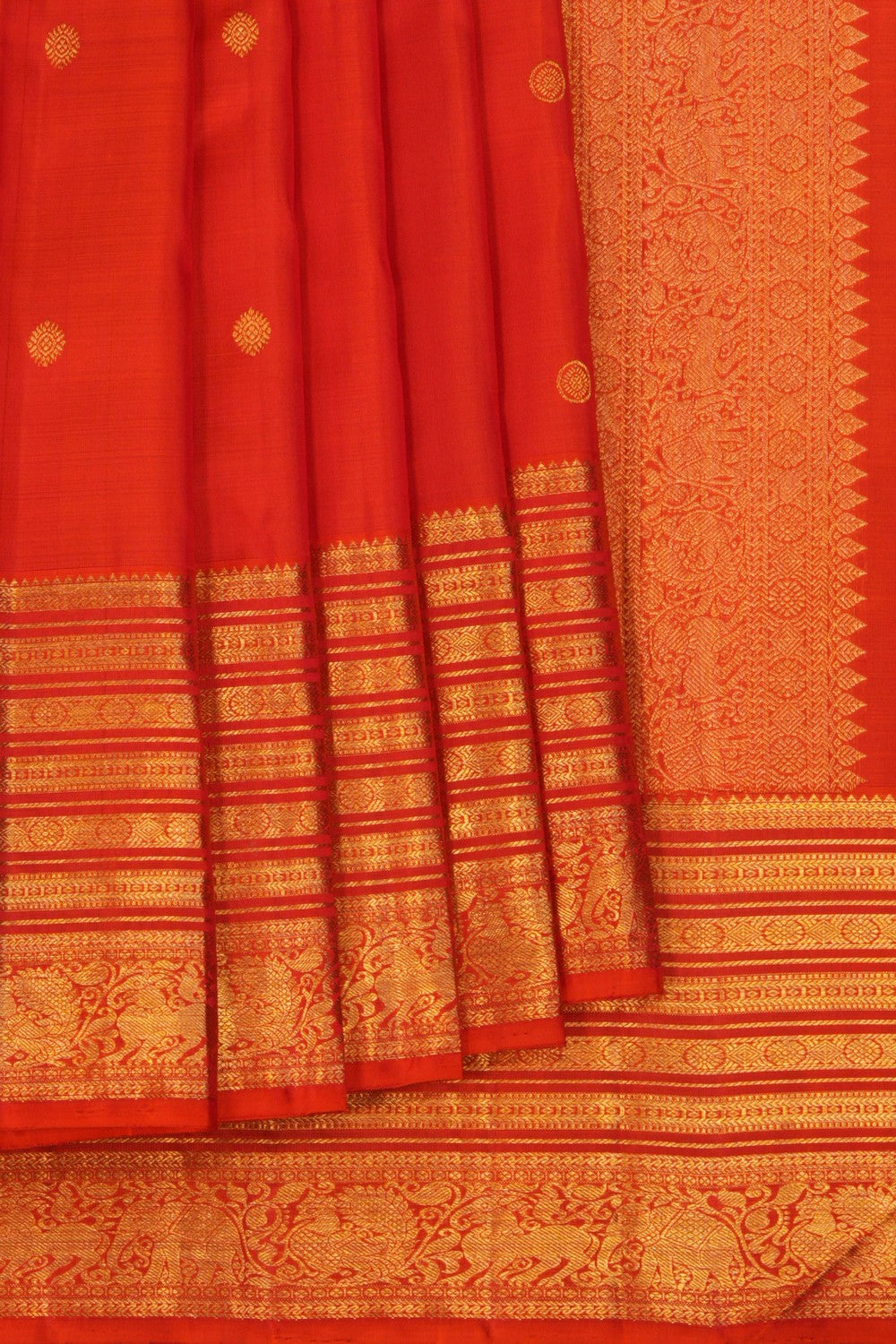 Image of Arani Silk Red Saree